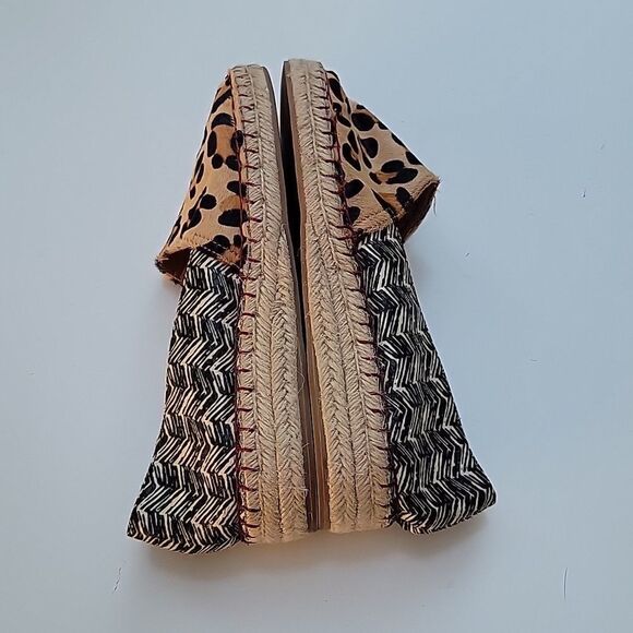 10 SOFT SURROUNDINGS ANIMAL PRINT LEOPARD ROPE ESPADRILLE SLIP ON SHOES - Picture 5 of 12